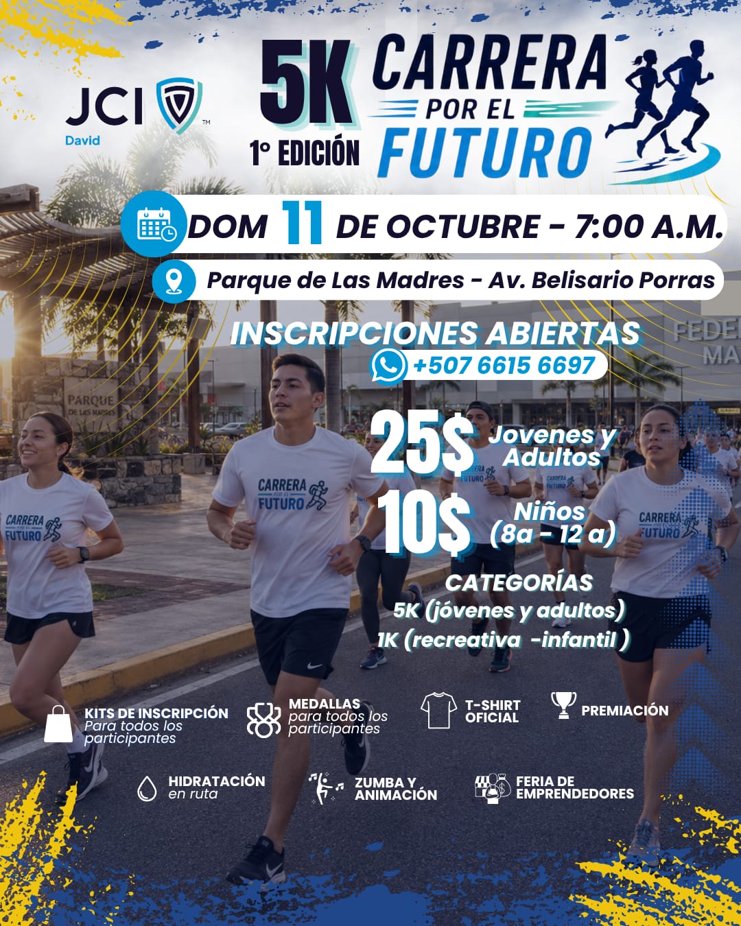Carrera por el Futuro 5k Cámara Junior de David 1ra Edición 